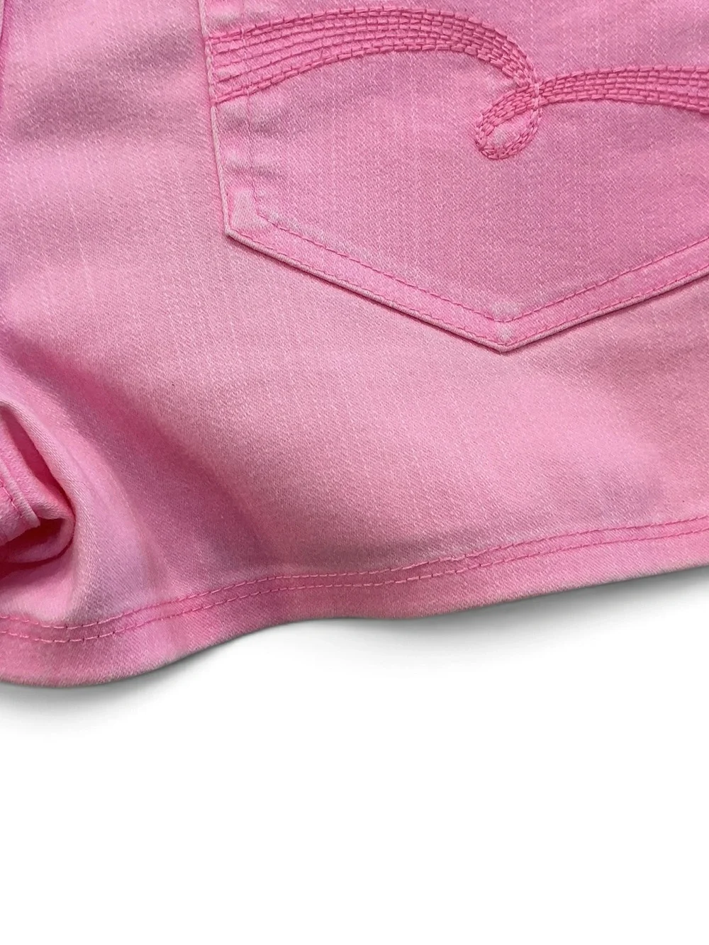 Girls Justice Stretch Denim Twill 5 pocket Low Rise Shorts in Barbie Pink-Sz14.5